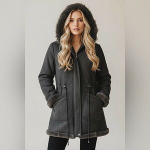Weatherproof Faux Fur-Trimmed Jacket